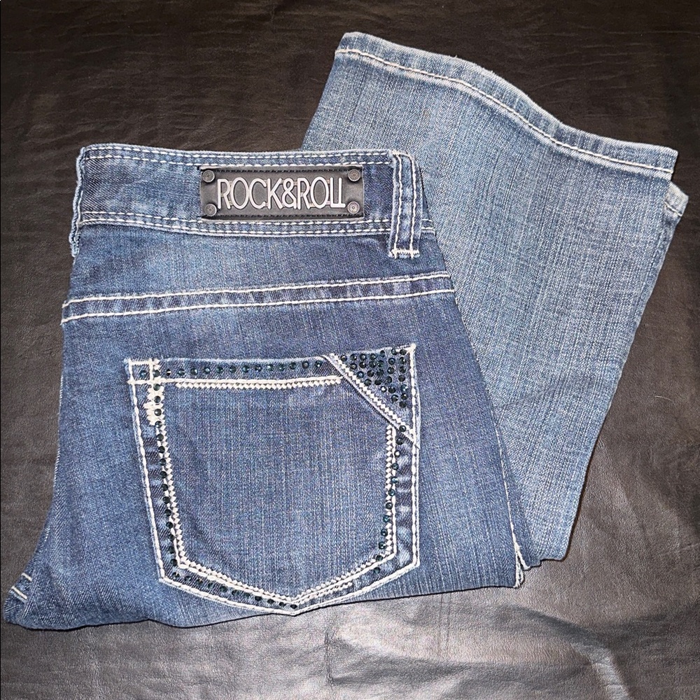 Rock & Roll Cowgirl Rhinestone Studded Women's Jeans